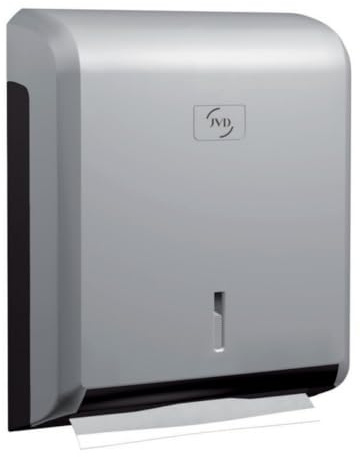 JVD Distributeur Papier Essuie-Mains plié en Z Cleanline Gris métal