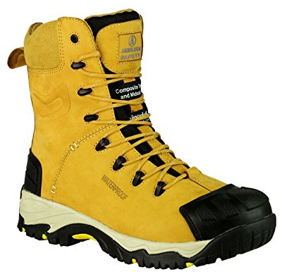 Amblers Safety Uomo FS998 Scarponi Antinfortunistici Lacci Impermeabili in Pelle Giallo 48