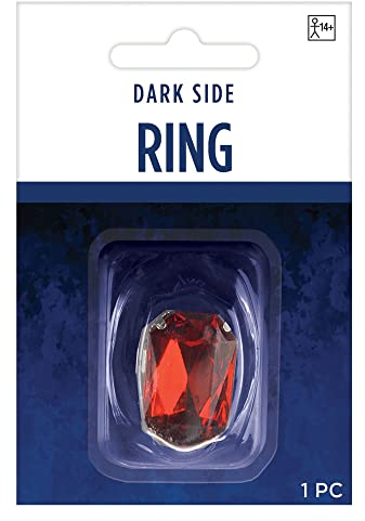 amscan 843397-55 - Bague de déguisement pour adulte « Ruby » rouge