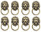 YCNK 8 Satz Türgriff Griff Schrank Schrank Schublade Metall Zug Ring Antik Lions Kopf Farbe Bronze