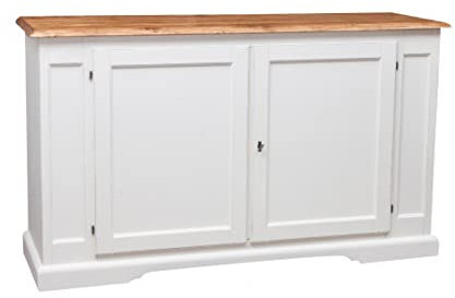 Biscottini Sideboard Shabby Chic in Linden 180 x 58 x 105 cm Made in Italy | Sideboard Küche Shabby Chic | Sideboard Wohnzimmer | Küchenschrank