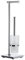 Smedbo Outline Lite WC Rollenhalter und Bürste von Edelstahl poliert/mattiertes Glas, Silber/Weiß