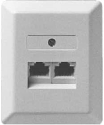 ZE 10 x UAE-Dose 2x8(4) AP LSA LSA Plus-Anschlussklemmen perlweiss 4 Kontakte belegt ISDN Ausfuehrung