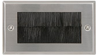 Double Brush Wallplate | steel