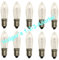 10x Topkerze Spitzkerze 23V 3W E10 Ersatzlampe Lichterkette Riffelkerze klar für Innen