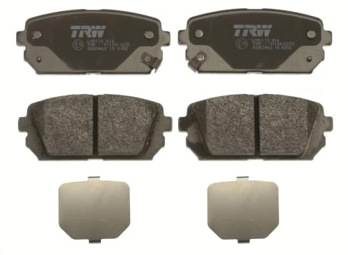 TRW GDB3462 Brake Pad Set of 4 Compatible for Kia Carens III MPV (UN) 2006-2013 Rear Axle and Other Vehicles
