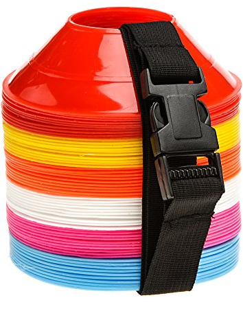 Fitness Health FH Pro Lot de 60 cônes d'agilité Multifonctions pour Sports de Terrain Mini Taille