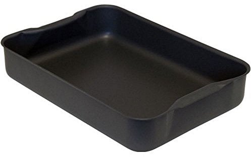 Mermaid 14 Hard Anodised Roasting Dish with Integral Handles – UK Made Professional Naturally Non-Stick Deep Oven Pan for Meat, Vegetables & Family Meals (37cm x 27cm)