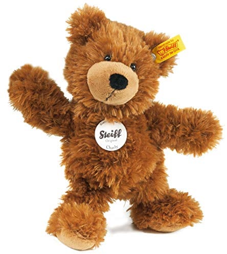 Steiff Kuscheltier Charly Schlenker-Teddybär, Süßes Stofftier mit Kunststoffaugen, Kinder, Jungen & Mädchen, Plüschtier 23 cm, Braun, 012891
