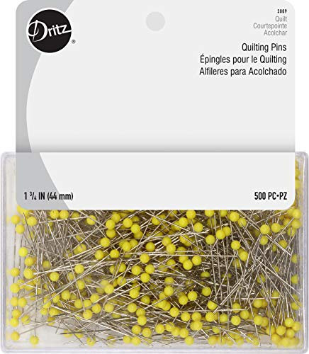 Dritz 3009 Quiltnadeln, 3,5 cm, Gelb (500 Stück)