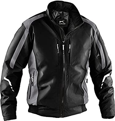 KÜBLER Workwear KÜBLER WEATHER Wetterbundjacke schwarz, Größe XXL, Unisex-Wetterbundjacke aus Mischgewebe, funktionelle Wetterbundjacke