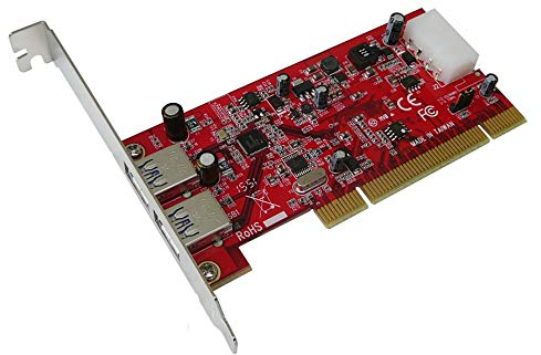 KALEA-INFORMATIQUE Scheda controller USB 3.0 PCI con 2 porte USB3 5G. Driver preinstallati per Windows Mac Linux