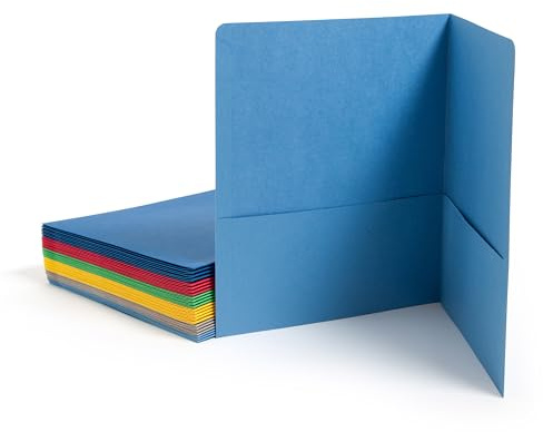 Smead Schwerer Ordner mit zwei Taschen, Briefgröße, verschiedene Farben, 25 pro Box (87850)