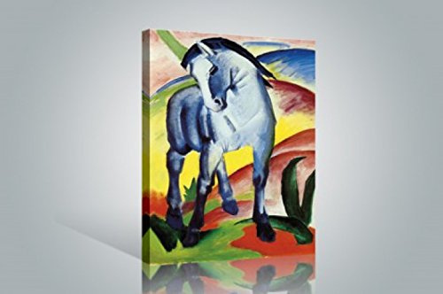 1art1 Franz Marc Poster Blaues Pferd I, 1911 Bilder Leinwand-Bild Auf Keilrahmen | XXL-Wandbild Poster Kunstdruck Als Leinwandbild 120x80 cm
