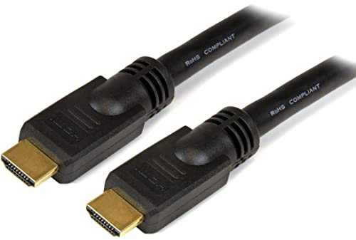 StarTech.com Câble HDMI haute vitesse Ultra HD 4K x 2K de 10m - Cordon HDMI vers HDMI - Mâle / Mâle - Noir - Plaqués or (HDMM10M)