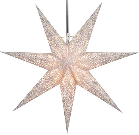 GURU SHOP Faltbarer Advents Leucht Papierstern, Weihnachtsstern 60 cm - Orpheus, Papiersterne 60 cm