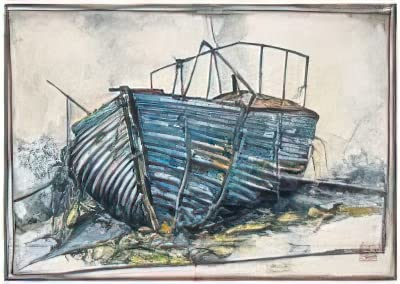 kunst für alle Kunstdruck/Poster: Ole West Altes Boot - hochwertiger Druck, Bild, Kunstposter, 70x50 cm