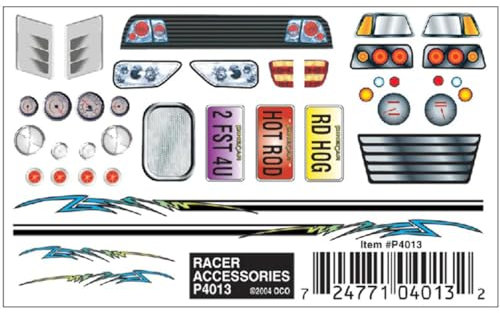 Woodland Scenics Pine Car Derby Dry Transfer Decal Sheet, Multi-Colour, 13.97 x 10.79 x 0.02 cm