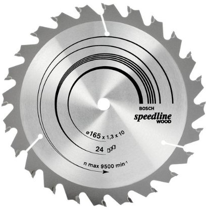 Bosch Zubehör 2608641761 Kreissägeblatt Speedline Wood 165 x 10 x 1,3 mm, 12