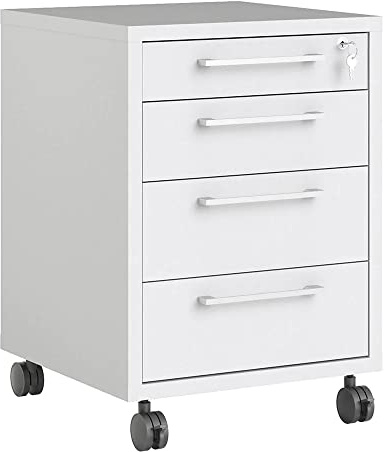 Tvilum Soho 4-Drawer Mobile Under Desk Unit, White