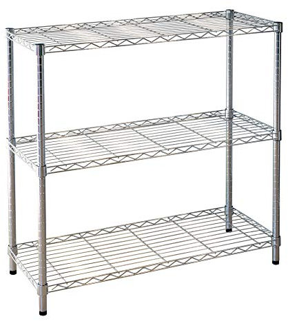 Kit Closet 2060010003 - estantería metálica 3 baldas cromo 90x90x35