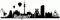 Samunshi® Ruhrpott Skyline Aufkleber Sticker Autoaufkleber City Gedruckt - 20x6,5cm schwarz