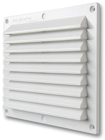 La Ventilazione BR1714B Griglia di Ventilazione in Plastica Rettangolare da Sovrapporre, Bianco, 175x146 mm