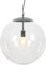Qazqa - Modern Skandinavische Hängelampe I Pendellampe I Pendelleuchte Chrom mit Klarglas - Ball 50 I Wohnzimmer I Schlafzimmer - Kugel I Kugelförmig - LED geeignet E27