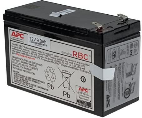APC Akku für Sealed Lead Acid (VRLA) – wiederaufladbare Akkus (Sealed Lead Acid (VRLA), Schwarz, 1 Stück, RBC17