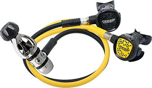 CRESSI Atemregler-Set AC2 Compact Mit Octopus XS – Erste Stufe Kolbengesteuert – INT Anschluss – Leichtes und Ergonomisches Design