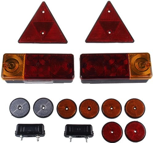 WAMO Rückleuchten Set 14-teilig Rückstrahler Beleuchtung Set zur Selbstmontage Umrüstung Aufrüstung