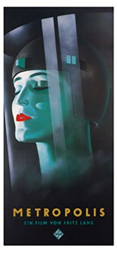 Kunstdruck / Poster Werner Graul - Metropolis - 88 x 190cm - Premiumqualität - Klassische Moderne, Persönlichkeiten, Plakatkunst, Film, Fritz Lang, Portrait, Frau, - MADE IN GERMANY - ART-GALERIE-SHOPde