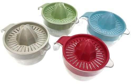 Ecoplast | Spremiagrumi Manuale in Plastica con Vaschetta da 0,6 Litri, Colore Ghiaccio, Made in Italy