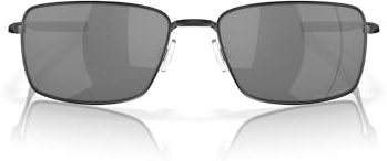 Oakley Sunglasses for Men - OO4075 Square Wire Rectangular Polarized Sunglasses PRIZM Lenses - Matte Black/Black Iridium Polarized - Size 60