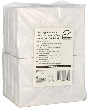 Medi-Inn Hygienebeutel | für eine einfache Entsorgung von Damenbinden, Slipeinlagen und Tampons | 20 Packungen à 30 Stück = 600 Stück