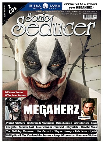Sonic Seducer 10-14 mit Megaherz-Titelstory + 2 CDs mit über 85 Min. Gesamtspielzeit, darunter eine exkl. EP zum Megaherz-Album Zombieland + M'Era Luna Special + exkl. Sticker, Bands: Letzte Instanz u.v.m.
