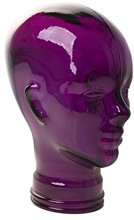 AMP3 Luxury Glass Head Headphones Stand Colour PURPLE
