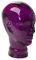 AMP3 Luxury Glass Head Headphones Stand Colour PURPLE