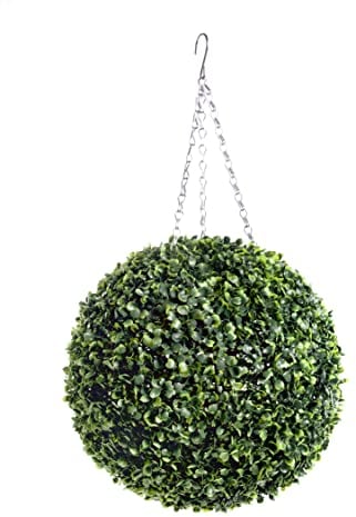 Best Artificial 28cm Green Boxwood Buxus Grass Hanging Topiary Ball