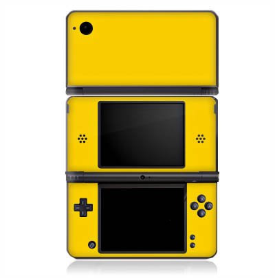 DeinDesign Skin kompatibel mit Nintendo DSi XL Folie Sticker einfarbig Gelb Farbe