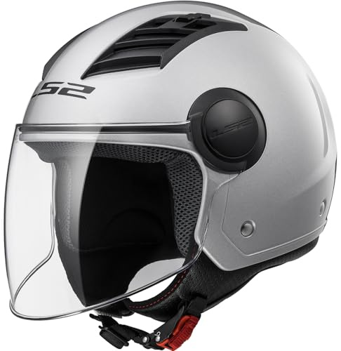 LS2, Jet-Motorradhelm Airflow SOLID Silver, XL