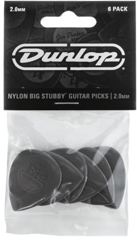 Jim Dunlop 445P2.0 Nylon Big Stubby Player Pack (Pack of 6)