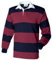 Front Row Rugby-Shirt mit genähten Streifen Gr. L, burgunderfarben