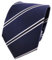 TigerTie Designer Krawatte in blau dunkelblau schwarz weiß gestreift