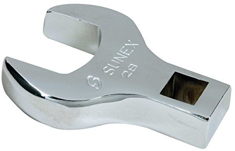 Sunex Tools 97328 1/2 Drive 28 mm Fully Polished Jumbo Straight Crowfoot Wrench
