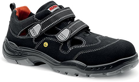 ELTEN Sicherheitsschuhe Scott ESD S1, Damen und Herren, Textil, Kunststoffkappe (Leichter als Stahlkappe), leicht, sportlich 45, Schwarz