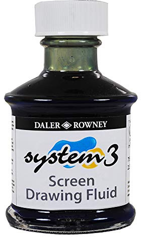 Daler Rowney System3 75ml Screen Drawing Fluid - Versatile Medium for Bold Designs on Screen Printing Mesh - Easy to Apply Acrylic Screen Drawing Medium for Professional and Student Printmakers