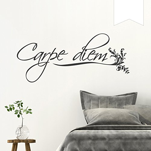 WANDKINGS Wandtattoo Carpe Diem 75 x 33 cm weiß - erhältlich in 33 Farben