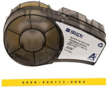 Brady (M21-125-C-342-YL) PermaSleeve Schrumpfschläuche aus Polyolefin für BMP21-PLUS; BMP21 6.00 mm x 2.10 m Schwarz auf Gelb