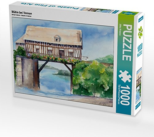 CALVENDO Puzzle Mühle bei Vernon | 1000 Teile Lege-Größe 64 x 48 cm Foto-Puzzle für glückliche Stunden